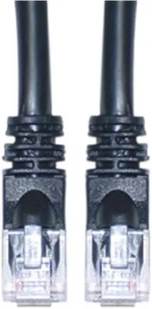 CableWholesale 10X6-02275 Cat5e Black Ethernet Patch Cable  Snagless Molded Boot  75 foot