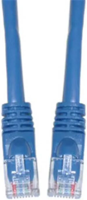CableWholesale 13X6-06101 Cat6a Blue Ethernet Patch Cable  Snagless Molded Boot  500 MHz  1 foot
