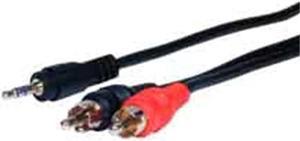 Comprehensive MPS-2PP-25ST Comprehensive Standard Splitter Audio Cable - for Audio Device - Splitter Cable - 25 ft - 1 x Mini-phone Male Stereo Audio - 2 x RCA Male Stereo Audio