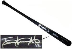 Juan Lagares signed Rawlings Black Pro Bat #12 (New York Mets)