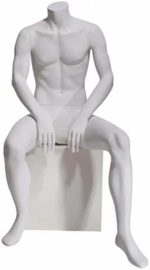Econoco GEN-5-HL Male Mannequin - Headless, Seated