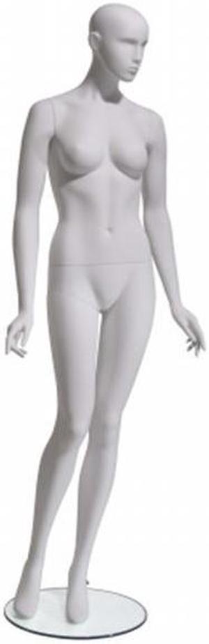 Econoco EVE-5H Female Mannequin - Abstract head, Arms by Side, Right Leg Slightly Bent