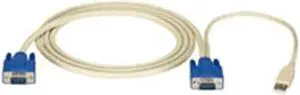 KVM CPU CABLE - HD15, VGA, USB, 6FT