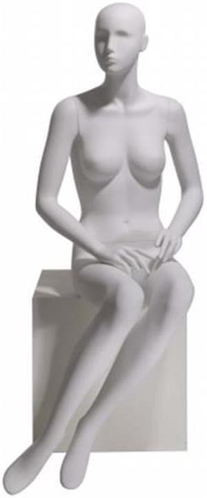Econoco EVE-6H Female Mannequin - Abstract head, Hands On Lap, Seated