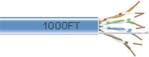 Black Box EYN850A-PB-1000 CAT5e 350-MHz Solid Bulk Cable - Unshielded, Plenum, Blue, 1000 ft. Pull Box