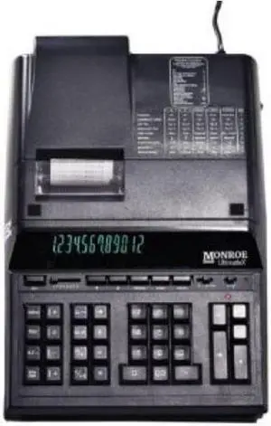 Monroe MNEULTIMATEXB Ultimatexb 12 Digit IKT Desk & Print Calculator, Black
