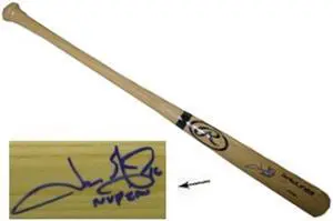 Athlon CTBL-014663 Jason Giambi Signed Rawlings Pro Blonde Bat MVP 2000 - Athletics - Yankees - Rockies - Indians