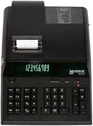 Monroe MNE8130XB Entry Level Heavy Duty Calculator, Black