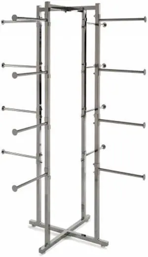 Econoco K35 Folding Lingerie Tower - Square Tubing With Round Tubing Arms