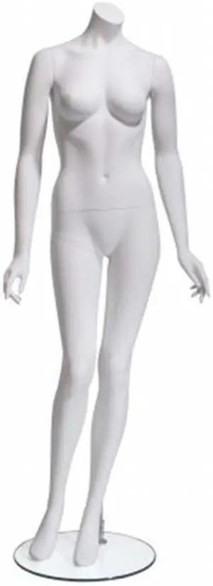 Econoco EVE-5HL Female Mannequin - Headless, Arms by Side, Right Leg Slightly Bent
