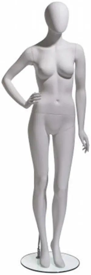 Econoco EVE-1H-OV Female Mannequin - Oval Head, Right Hand On Hip, Left Leg Slightly Bent