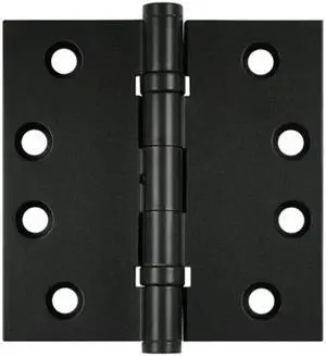 Deltana DSB4NB19 4 x 4 in. Square Ball Bearings Hinges, Black - Solid