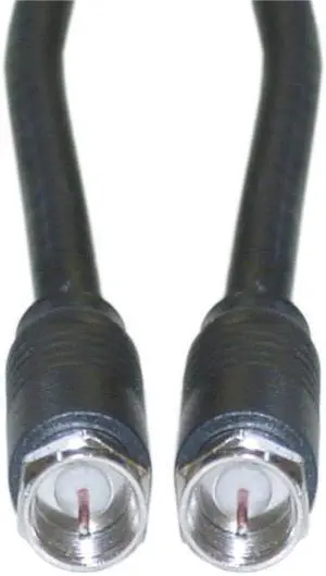 Cable Wholesale F-Pin Male RG6 / UL Coax Cable 3 feet - Black
