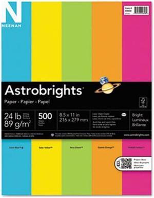 Wausau Papers 99608 8.5 x 11 in. Paper Astrobrights Bright Assortment, 500 Sheets