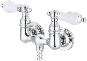 Kingston Brass AE34T1 Aqua Vintage Wall Mount Tub Faucet, Chrome