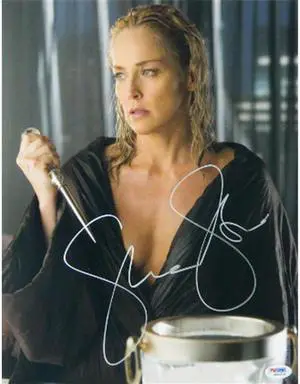 Sharon Stone signed Basic Instinct 2 11x14 Photo Holding Ice Pick- PSA Hologram (entertainment/movie memorabilia)