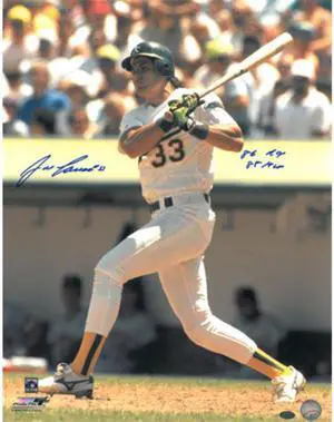 Jose Canseco signed Oakland A's 16x20 Photo dual 86 ROY & 88 MVP (white jersey)