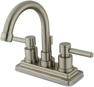 Kingston Brass KS8668DL 4 Inch Center Lavatory Faucet - Satin Nickel