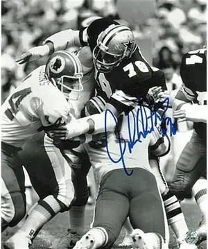 John Dutton signed Dallas Cowboys B&W 8x10 Photo