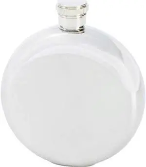 Maxam KTFLRS5 Maxam 5oz Round Solid Stainless Steel Flask