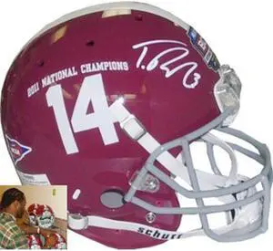 Trent Richardson signed Alabama Crimson Tide Full Size Authentic #14 BCS National Champs Logo Schutt Helmet