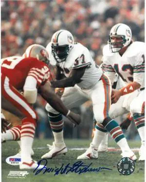 Dwight Stephenson signed Miami Dolphins 8x10 Photo- PSA DNA Hologram