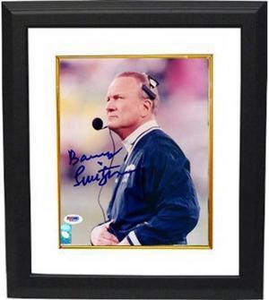 Barry Switzer signed Dallas Cowboys 8x10 Photo Custom Framed- PSA Hologram