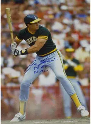 Jose Canseco signed Oakland A's 16x20 Photo dual 86 ROY & 88 MVP
