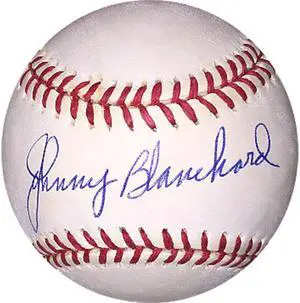 Johnny Blanchard signed Official American League Baseball (New York Yankees) (deceased)