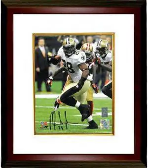 Mark Ingram signed New Orleans Saints 8x10 Photo Custom Framed- Ingram Hologram