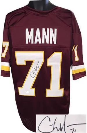 Charles Mann signed Maroon TB Custom Stitched Pro Style Football Jersey #71 XL- JSA Hologram