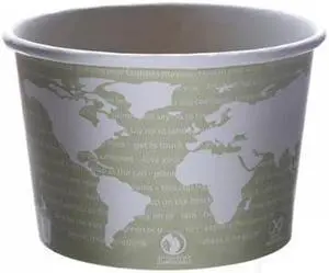 Eco-Products World Art Food Container 12oz Green Paper 200Ct EPBSC12WA