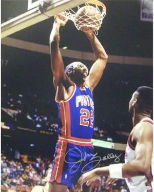 Athlon CTBL-013974 John Salley Signed Detroit Pistons Photo - 16 x 20