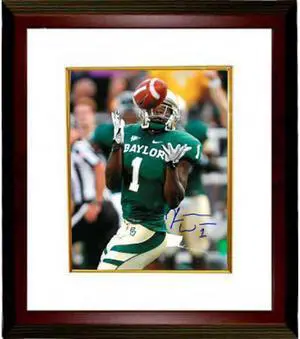 Kendall Wright signed Baylor Bears 8x10 Photo Custom Framed #1 (green jersey catch)