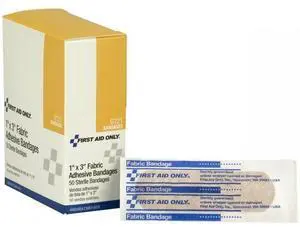 First Aid Only Fabric Bandages 1" x 3" 50/Box G121