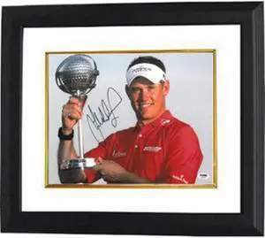 Athlon CTBL-BW14092 Lee Westwood Signed Photo Custom Framed PGA with Trophy - PSA Hologram - 11 x 14