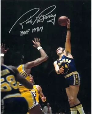 Athlon CTBL-012759 Rick Barry Signed Golden State Warriors Photo HOF 1987 - Hookshot - 16 x 20