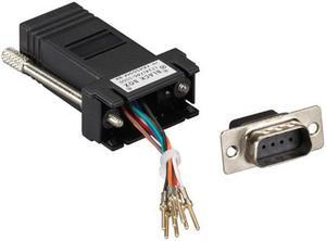 MODULAR ADAPTER DB9-M TO RJ45-F THMB BK
