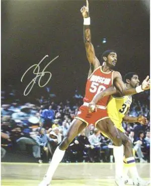 Ralph Sampson signed Houston Rockets 16x20 Photo vs Lakers