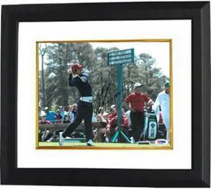 Athlon CTBL-BW14078 Matteo Manassero Signed Photo Custom Framed The Masters At Augusta National - PSA Hologram - 8 x 10