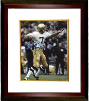 Joe Theismann signed Notre Dame Fighting Irish 8X10 Photo Go Irish Custom Framed (Leaf) Joe Theismann signed Notre Dame Fighting Irish 8X10 Photo Go Irish Custom Framed (Leaf)