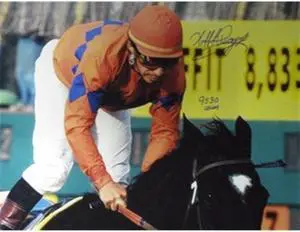 Laffit Pincay signed Horse Racing 16X20 Photo 9530 Career Wins