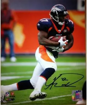 Athlon CTBL-013804 Knowshon Moreno Signed Denver Broncos 11 X 14 Photo - Blue Jersey - Moreno Hologram