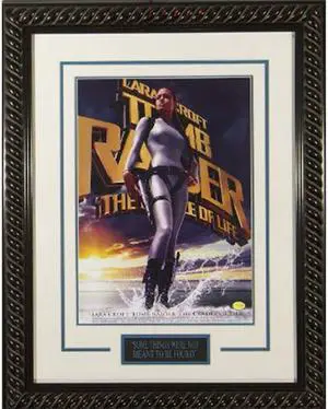 Lara Croft Tomb Raider unsigned 22x30 Masterprint Movie Poster Custom Rope Framed w/ Angelina Jolie (entertainment/photo)