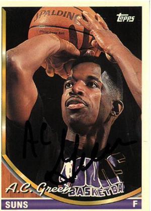 AC Green signed Phoenix Suns 1994-95 Topps Basketball Trading Card #227