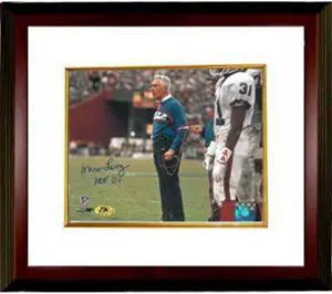 Marv Levy signed Buffalo Bills 8X10 Photo HOF 01 Custom Framed