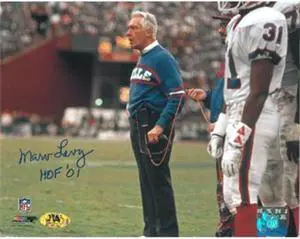 Marv Levy signed Buffalo Bills 8X10 Photo HOF 01