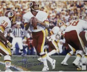 Joe Theismann signed Washington Redskins 16x20 Photo SBXVII Champs