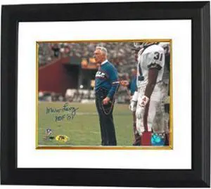 Marv Levy signed Buffalo Bills 8X10 Photo HOF 01 Custom Framed