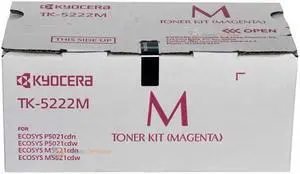 Kyocera TK5222M Genuine OEM 1T02R9BUS1 Magenta Toner Cartridge - 12K Yield